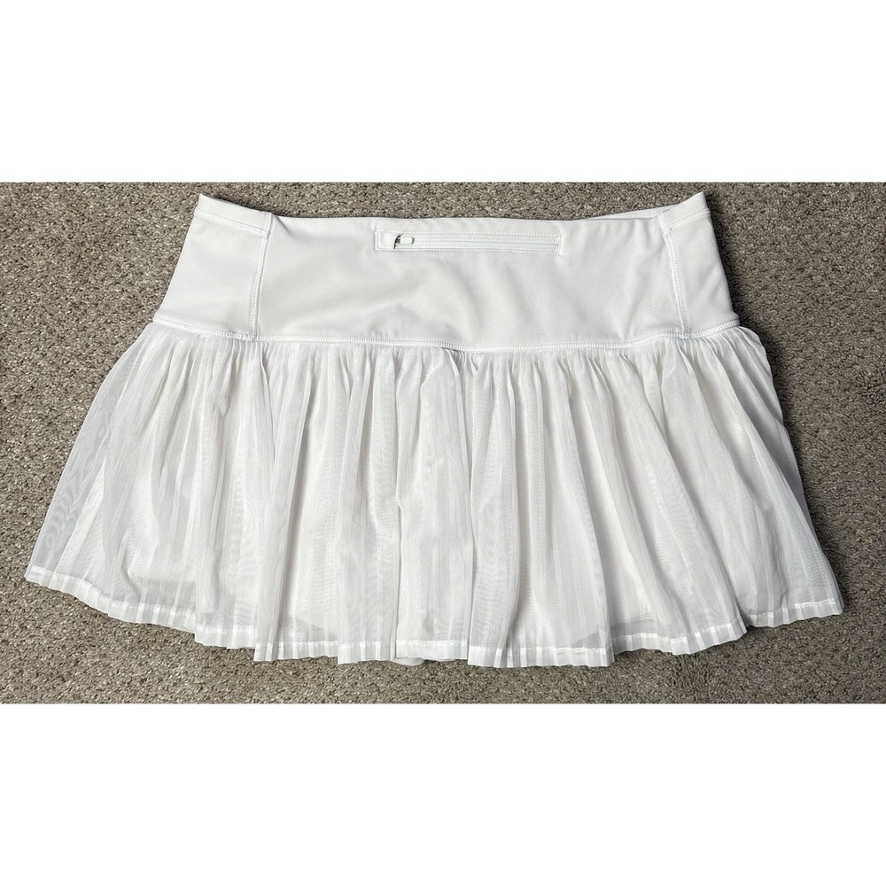 Ibkul White Pleated Pull On Skort Womens L Pockets Pickleball Golf Athleisure - Picture 4 of 7